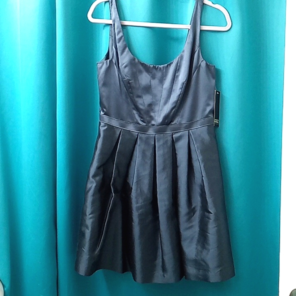 Adriana Papell Bluish Gray sleeveless formal dress